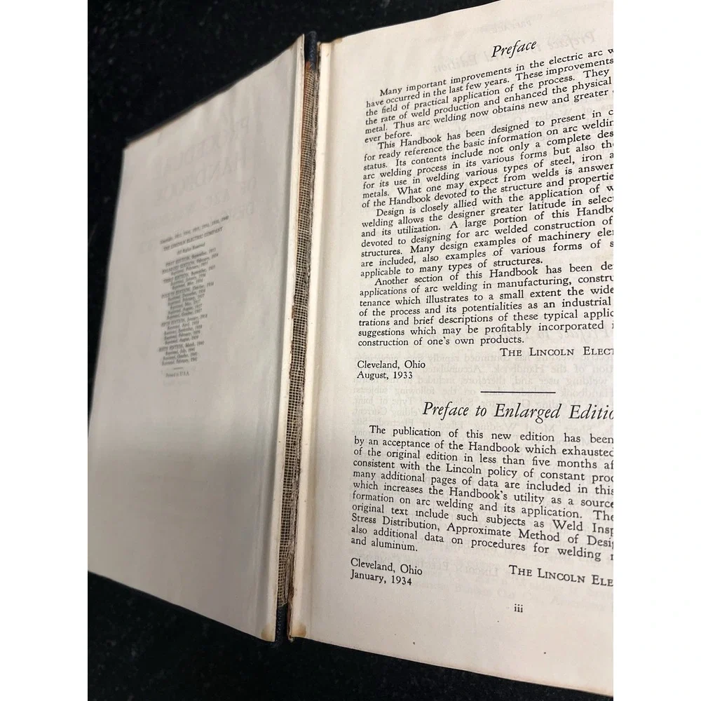 1941 Procedure Handbook of Arc Welding Design and Practice Sixth Edition Lincoln